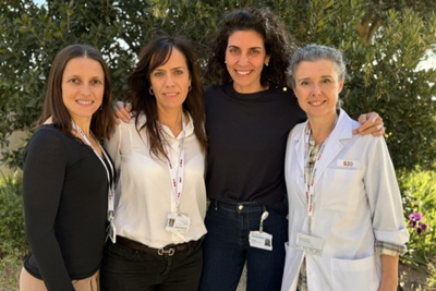 D’esquerra a dreta: Dra. Francesca Crovetto, Dra. Míriam Illa, Dra. Georgia Sarquella i Dra. Mercedes Serrano.